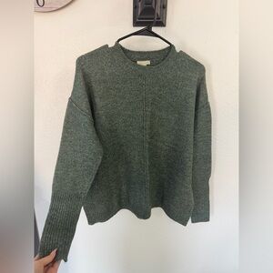 Cozy Green Crewneck Women's Sweater